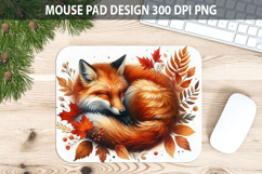 Watercolor Fox Mouse pad Sublimation - Animal PNG Design Product Image 1