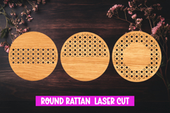 Boho Rattan Round Signs Laser Cut SVG, Home Decor Laser cut Product Image 1