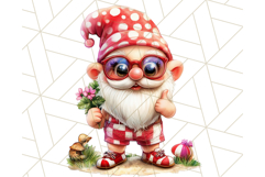 Cute Beach Gnome PNG, Summer Gnome Clipart, Digital Art Product Image 4