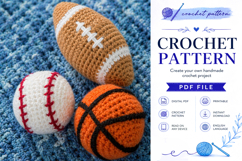 Sports Baby Blanket and Rattle Crochet Pattern PDF Product Image 2