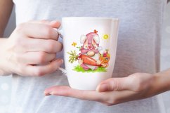 Watercolor Easter gnome with ears and carrot, Easter Gnome Product Image 3