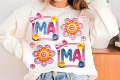 Mother's Day PNG, Faux Yarn Mama PNG Product Image 1