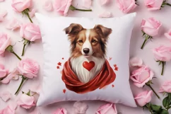 Cute Valentine Dog Clipart, Valentines Day Dog Clipart Product Image 4