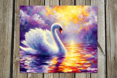 Swan | 8 impressiomism skinny tumbler Sublimation designs Product Image 4