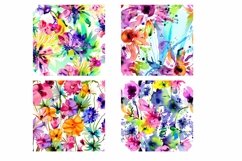 12 Watercolor Flowers Background Papers Product Image 4