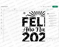 Feliz Año Nuevo 2026 SVG | Spanish New year 2026 Shirt PNG Product Image 4