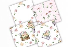 Watercolor Garden floral Digital Paper Product Image 4