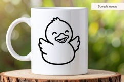 Happy Baby Duck Illustration SVG Product Image 4