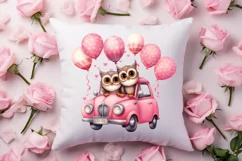 Couple Owl Valentines Day Clipart, Couple Owl Clipart Product Image 4