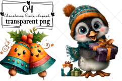 Whimsical Christmas Santa clipart Watercolor PNG Product Image 1
