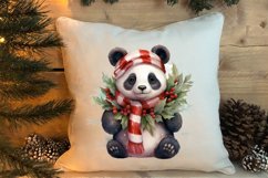 Panda Christmas Sublimation Clipart, Panda Christmas Clipart Product Image 4