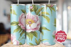 Summer Peony Flowers Tumbler | Summer Tumbler Wrap Product Image 1