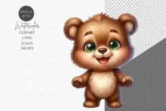 Bear clipart, Cute animals clipart, Animals sublimation Product Image 1