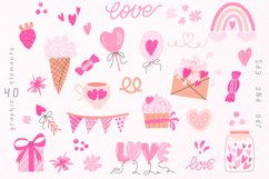 Love Bundle. Holiday Patterns, Cards, Heart Clipart Product Image 5
