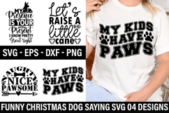 Funny Christmas Dog Saying SVG Design - My presence is your Product Image 1