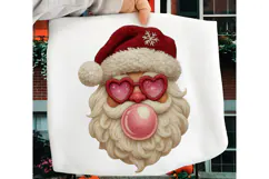 Yarn Santa Png Crochet Yarn Christmas, Pink Santa Png, Santa Product Image 1