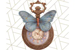 Vintage Butterfly PNG Clipart, Fairytale Cottagecore Images Product Image 4