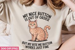 My Nice Button Is out of Order PNG, Funny animal Jokes Subli Product Image 1
