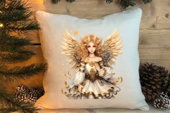 Gold Christmas Watercolor Clipart Sublimation, Christmas PNG Product Image 4