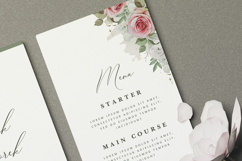beautiful wedding card invitation with roses flower wreath Product Image 4
