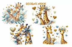 Giraffe Clipart, Mom and Baby Clipart Product Image 4