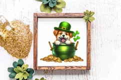 St Patricks Day Dog with Gold Coin Clipart, St Patricks Day Product Image 4