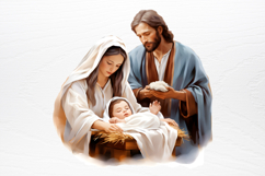 Christmas Nativity Sets Clipart PNG Product Image 4