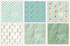 Mint &amp; Gold Digital Paper Product Image 6