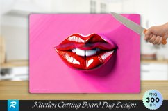 3D Lips Cutting Board Sublimation Design Product Image 1