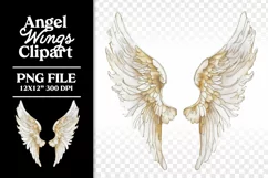 In Memory of Memorial Angel Wings Clipart PNG Product Image 5