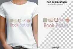 Book besties png design for T-shirts Product Image 4