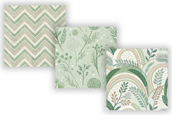 Sage Green Boho Seamless Digital Paper Product Image 3