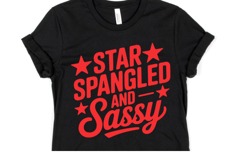 Star Spangled and Sassy svg | 4th of july Svg | Shirt Svg Product Image 1