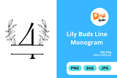 Lily Buds Line Monogram Product Image 1