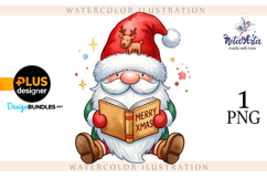Watercolor Christmas gnomes, Christmas Gnomes Product Image 1