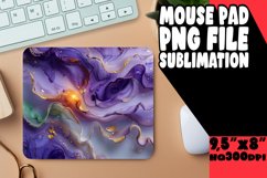 Unique 3D Marble Flower Sublimation Mouse Pad Design Product Image 1