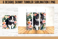 Cat Colorful 20 OZ Tumbler Sublimation Design Product Image 4