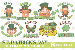 Happy St Patrick&#039;s Day PNG DTF Irish Lucky Beer Bundle Set Product Image 1