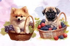 Cute Baby Dog Watercolor Clipart Bundle Product Image 6