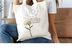 Funny Plant Lover PNG, He Loves Me Not Daisy Sublimation Product Image 5