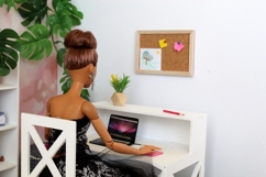 Miniature desk chair digital download, 1:6 scale dollhouse Product Image 4