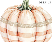 Pastel Pumpkins Clipart, 30 PNG Fall Pumpkin Product Image 5