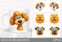Cute Dog Mug Sublimation. Cute Dog Sublimation Product Image 1