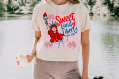 Sweet Land of Liberty Stripes PNG T-Shirt|4th of July PNG Product Image 2