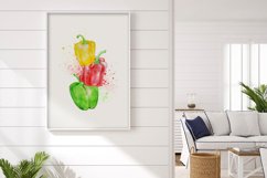 Watercolor Bell Peppers Art Print Product Image 4