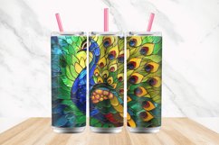 3D Stained glass peacock Tumbler Wrap Bundle Product Image 4