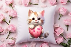 Valentine Cat Peeking Around Clipart Product Image 4