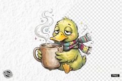 Whimsical Farm Animals Drink Coffee Clipart Product Image 1