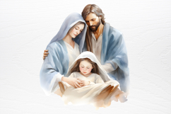 Christmas Nativity Watercolor Clipart PNG Product Image 4