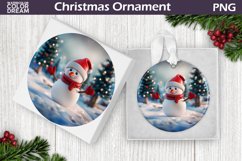 Cute Snowman Christmas Ornament | 3D Christmas Ornament Product Image 1